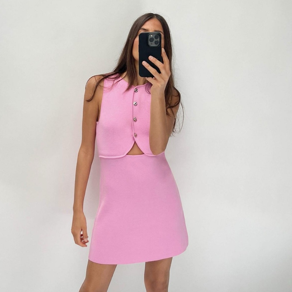 Zara Pink Cutout Dress